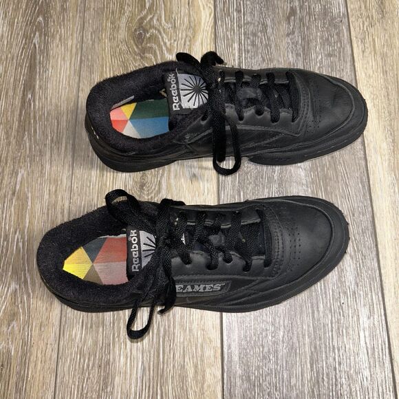 Reebok Club C 85 x Eames House Black GY1067 Men’s US Size 7 Sneaker Shoes - Picture 2 of 11